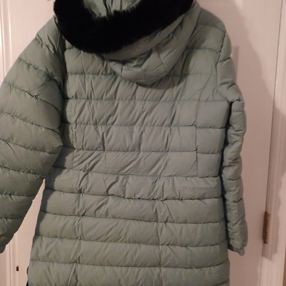 Women's Light Green Puffer Jacket - Picture 3 of 3
